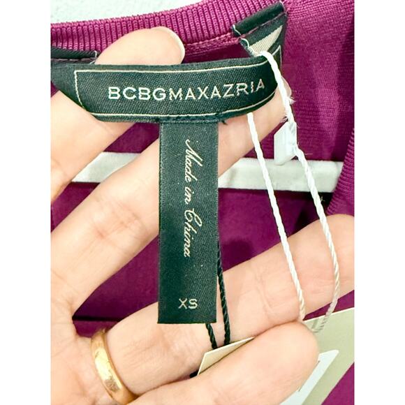 BCBGMaxazria Kamara Sleeveless A-Line Fit & Flare Mini Dress Purple Women's S - Picture 4 of 5